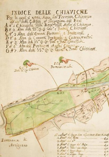 Francesco Muttoni 1667-1747 [estratto di mappa in data 1726 | rif. Bib.Bertoliana]