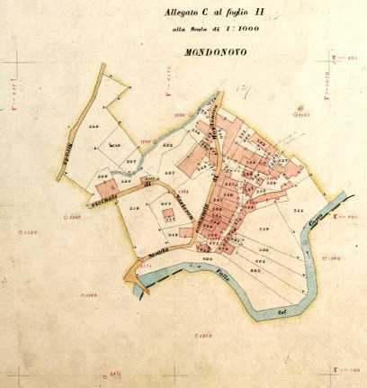 Mappa di impianto catastale fine XIX sec.